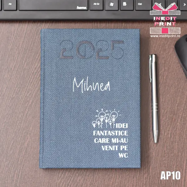 Agenda personalizata 2025 Idei noi AP10 ALBASTRU BARD, DELUXE PREMIUM