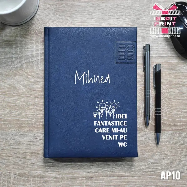 Agenda personalizata 2025 Idei noi AP10 ALBASTRU CHIAVENNA, DELUXE PREMIUM