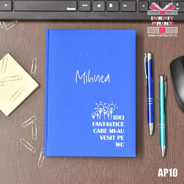 Agenda personalizata 2025 Idei noi AP10 ALBASTRU DESCHIS, STANDARD H1