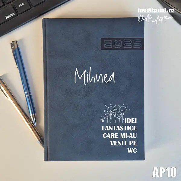 Agenda personalizata 2025 Idei noi AP10 ALBASTRU TEANO, DELUXE PREMIUM