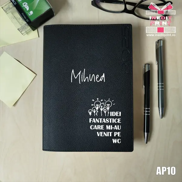 Agenda personalizata 2025 Idei noi AP10 NEGRU LORETO, DELUXE PREMIUM