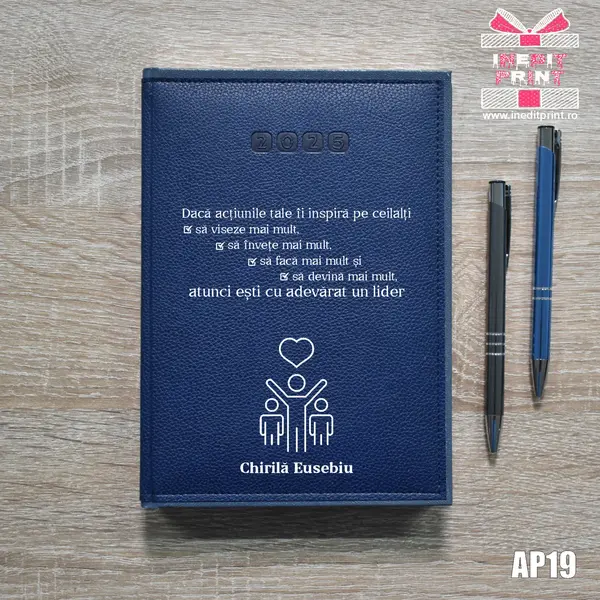 Agenda personalizata 2025 Lider adevarat AP19 ALBASTRU-ALGHERO, DELUXE PREMIUM