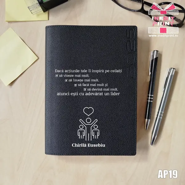 Agenda personalizata 2025 Lider adevarat AP19 NEGRU LORETO, DELUXE PREMIUM