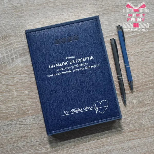 Agenda personalizata 2025 Medic de exceptie AP7 ALBASTRU-ALGHERO, DELUXE PREMIUM