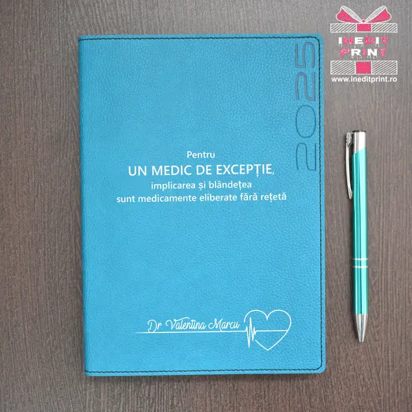 Agenda personalizata 2025 Medic de exceptie AP7 DELUXE PREMIUM, TURCOAZ LORETO
