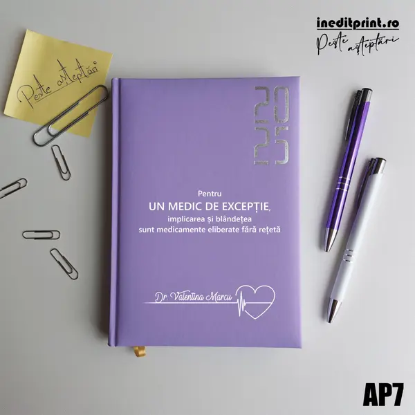 Agenda personalizata 2025 Medic de exceptie AP7 LILA, DATATA RT