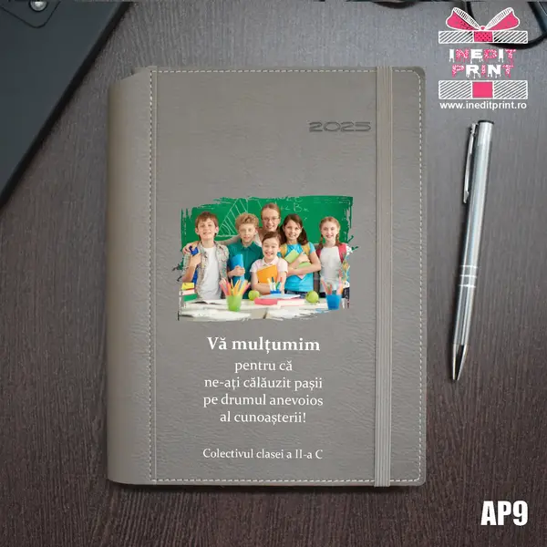 Agenda personalizata 2025 Multumiri AP9 BEJ BORNEO, DELUXE PREMIUM