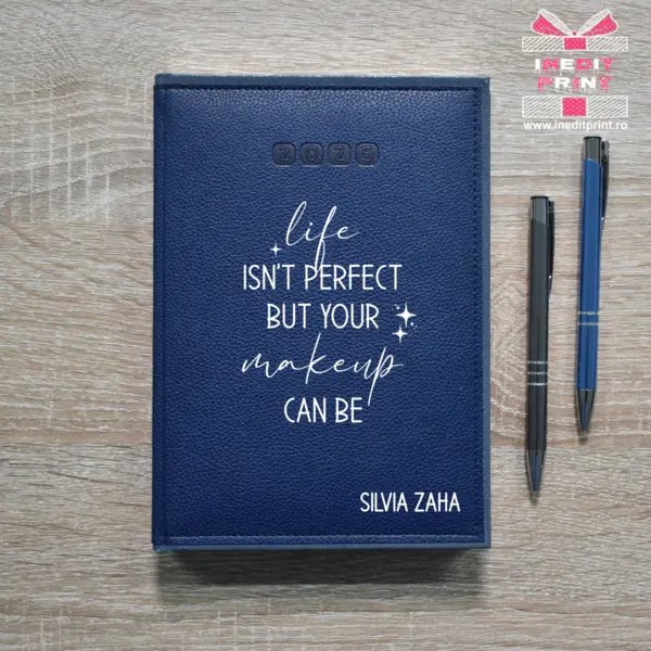 Agenda personalizata 2025 Perfect makeup AP5 ALBASTRU-ALGHERO, DELUXE PREMIUM