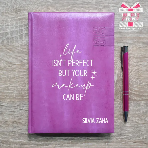 Agenda personalizata 2025 Perfect makeup AP5 PURPURIU NARNI, DELUXE PREMIUM