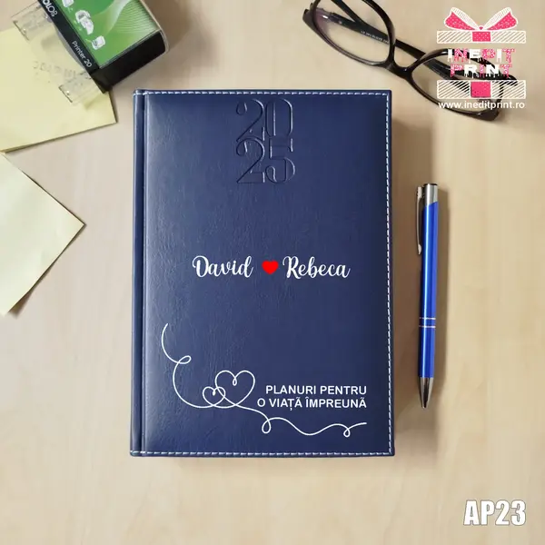 Agenda personalizata 2025 Planuri AP23 ALBASTRU, DELUXE H