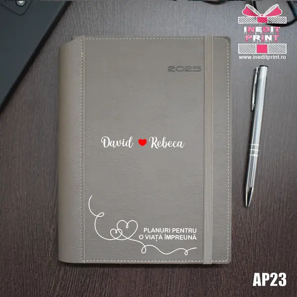 Agenda personalizata 2025 Planuri AP23 DELUXE PREMIUM, BEJ BORNEO