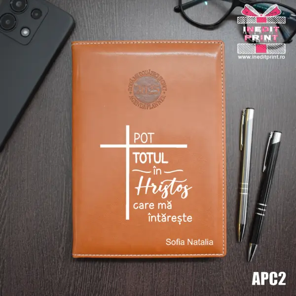 Agenda personalizata 2025 Pot totul in Hristos APC2 DELUXE PREMIUM, MARO AMSTERDAM