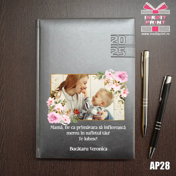 Agenda personalizata 2025 Primavara AP28 GRI NARNI, DELUXE PREMIUM