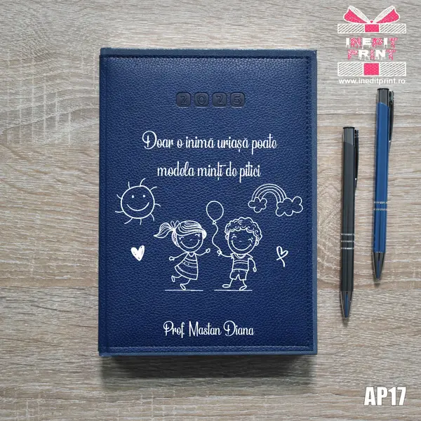 Agenda personalizata 2025 Profesoara AP17 ALBASTRU-ALGHERO, DELUXE PREMIUM