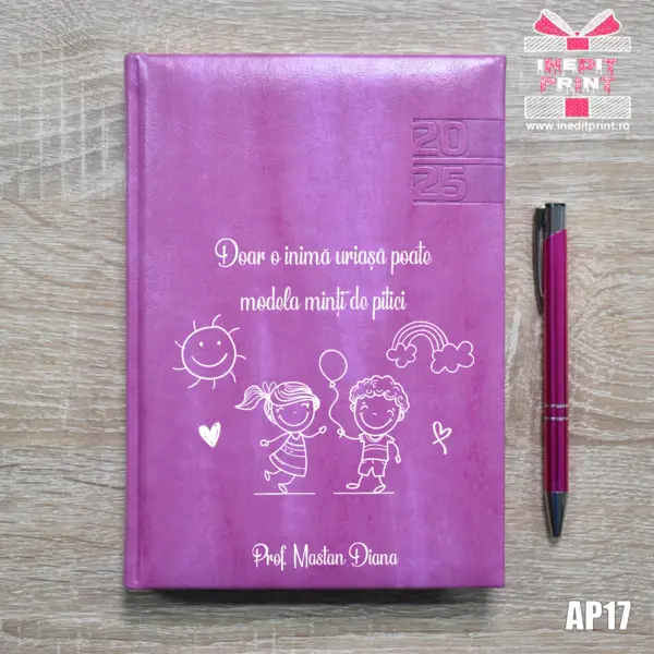 Agenda personalizata 2025 Profesoara AP17 PURPURIU NARNI, DELUXE PREMIUM