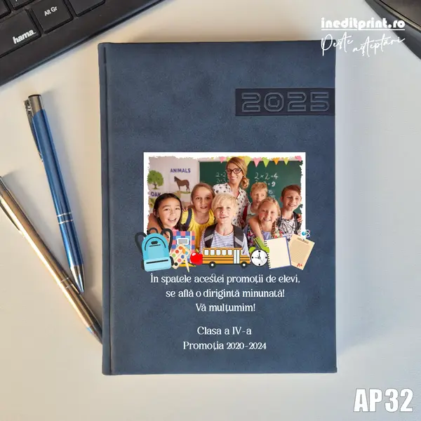 Agenda personalizata 2025 Profesori AP32 ALBASTRU TEANO, DELUXE PREMIUM