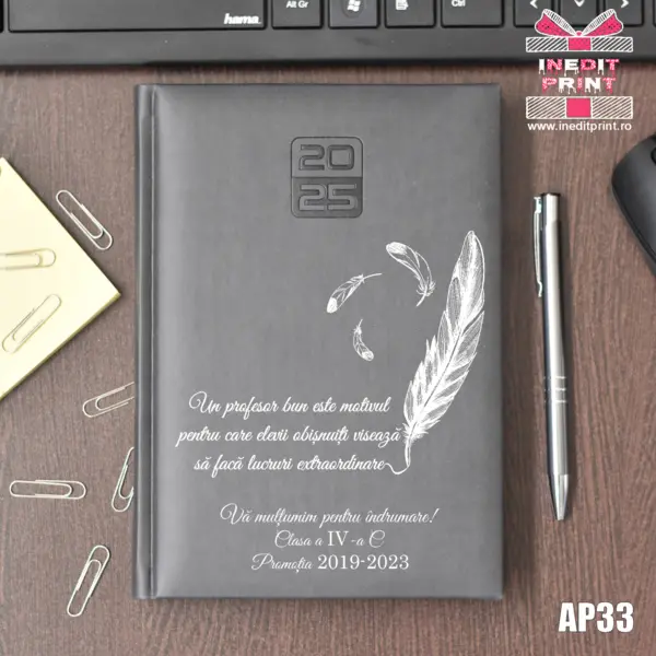 Agenda personalizata 2025 Profesori si elevi AP33 GRI INCHIS, STANDARD HT2