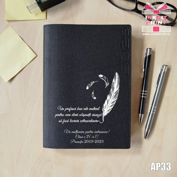 Agenda personalizata 2025 Profesori si elevi AP33 NEGRU LORETO, DELUXE PREMIUM