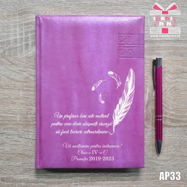 Agenda personalizata 2025 Profesori si elevi AP33 PURPURIU NARNI, DELUXE PREMIUM