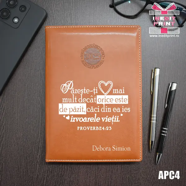 Agenda personalizata 2025 Proverbe 4:23 APC4 DELUXE PREMIUM, MARO AMSTERDAM