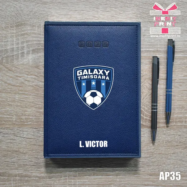 Agenda personalizata 2025 Sport AP35 ALBASTRU-ALGHERO, DELUXE PREMIUM