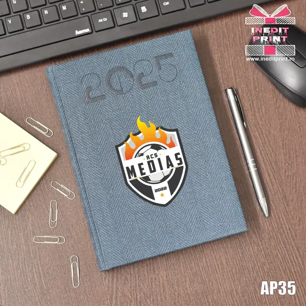 Agenda personalizata 2025 Sport AP35 DELUXE PREMIUM, ALBASTRU BARD