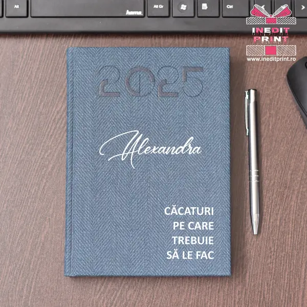 Agenda personalizata 2025 To do list AP6 ALBASTRU BARD, DELUXE PREMIUM