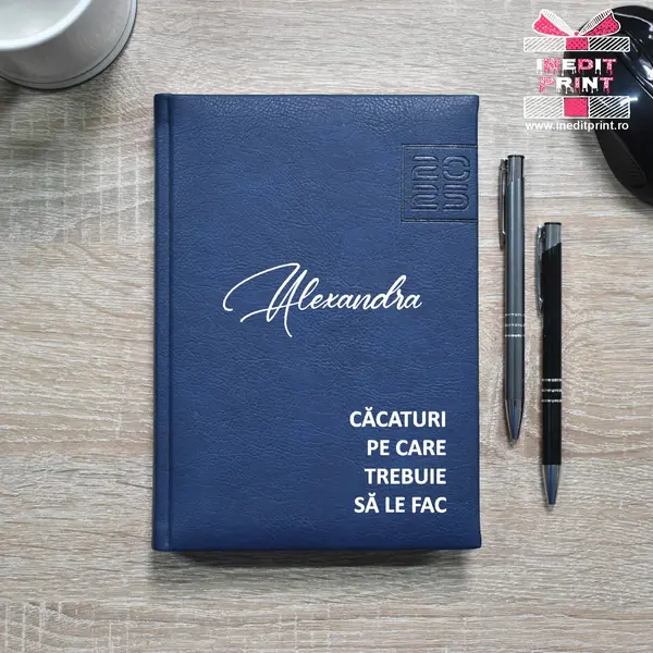 Agenda personalizata 2025 To do list AP6 ALBASTRU CHIAVENNA, DELUXE PREMIUM