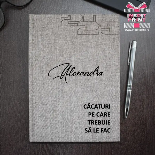 Agenda personalizata 2025 To do list AP6 BEJ FIORANO, DELUXE PREMIUM