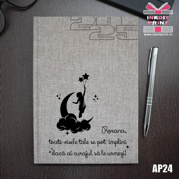 Agenda personalizata 2025 Visele tale AP24 BEJ FIORANO, DELUXE PREMIUM