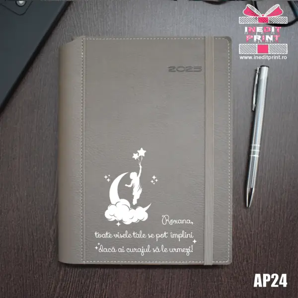 Agenda personalizata 2025 Visele tale AP24 DELUXE PREMIUM, BEJ BORNEO