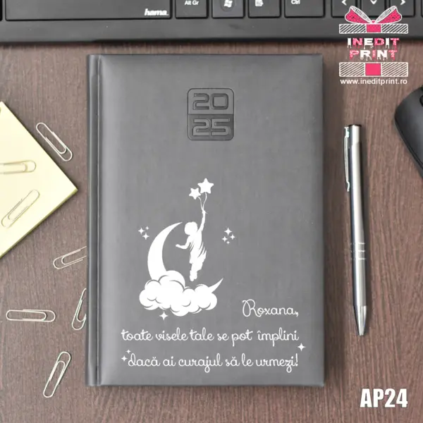 Agenda personalizata 2025 Visele tale AP24 GRI INCHIS, STANDARD HT2