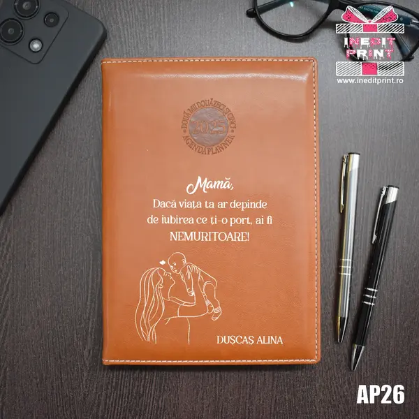 Agenda personalizata 2025 Ziua mamei AP26 MARO AMSTERDAM, DELUXE PREMIUM
