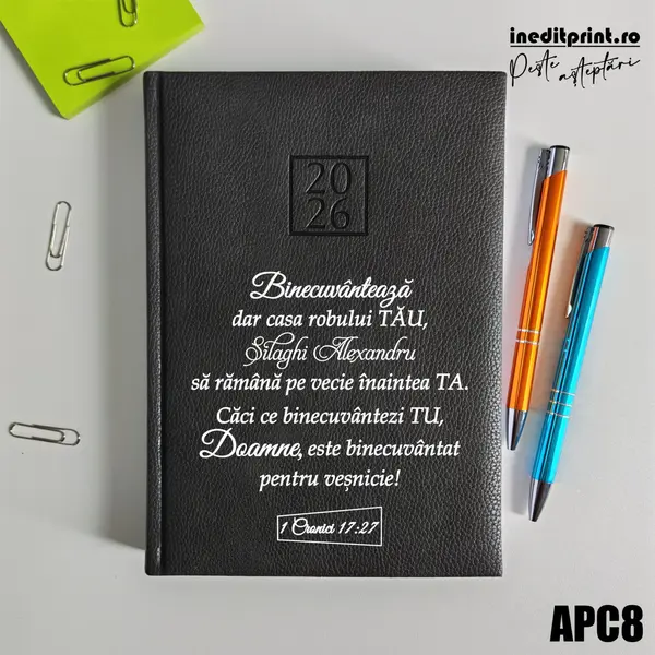 Agenda personalizata 2026 1 Cronici 17:27 APC8 DELUXE H, Edolo Maro