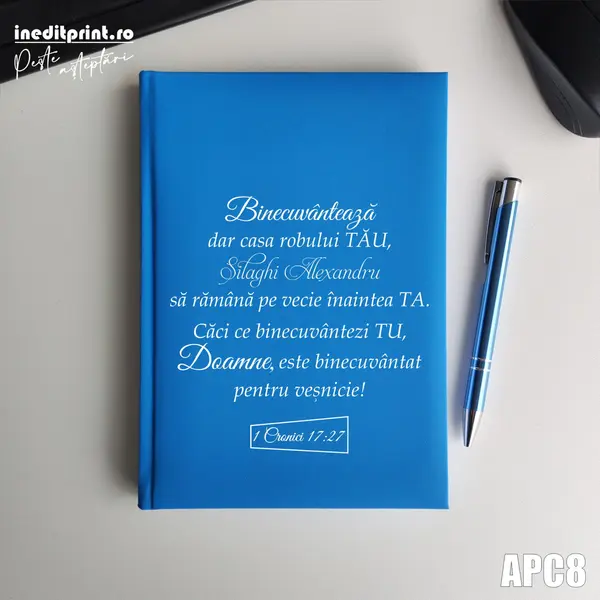 Agenda personalizata 2026 1 Cronici 17:27 APC8 NEDATATA RT, Bleu