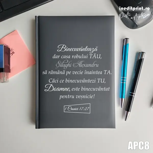 Agenda personalizata 2026 1 Cronici 17:27 APC8 NEDATATA RT, Gri