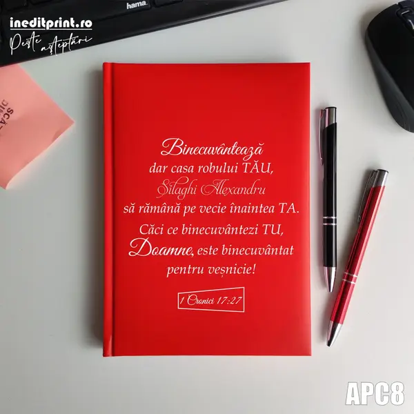 Agenda personalizata 2026 1 Cronici 17:27 APC8 NEDATATA RT, Rosu