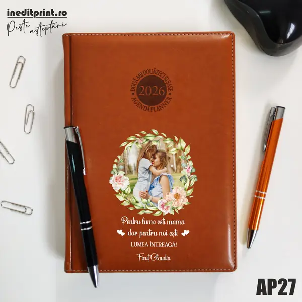 Agenda personalizata 2026 - 8 Martie AP27 DELUXE PREMIUM, Amsterdam Maro