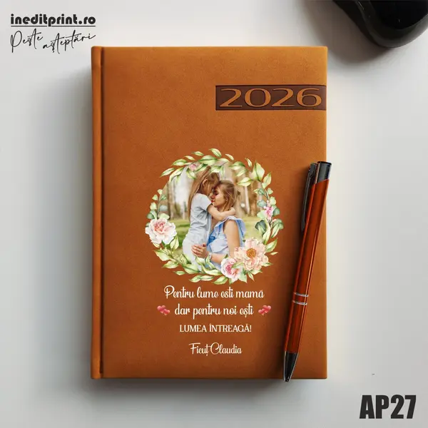 Agenda personalizata 2026 - 8 Martie AP27 DELUXE PREMIUM, Teano Maro