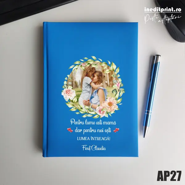 Agenda personalizata 2026 - 8 Martie AP27 NEDATATA RT, Bleu