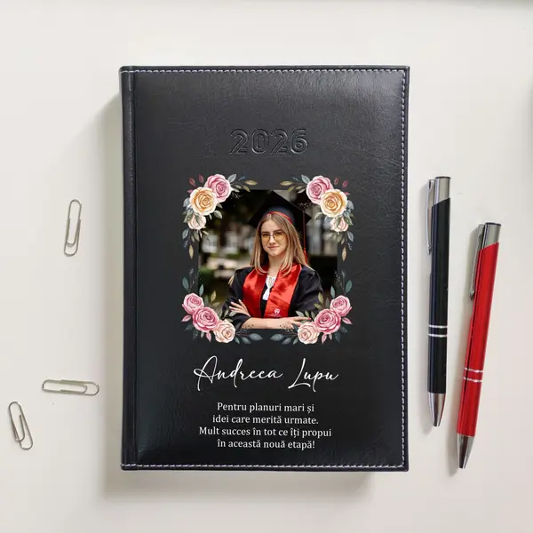 Agenda personalizata 2026 absolvent AP45 DELUXE H, Corinaldo Negru