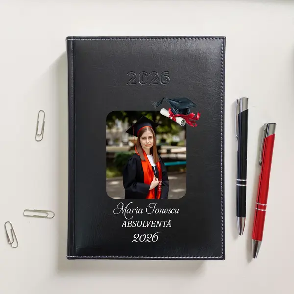 Agenda personalizata 2026 absolvent AP46 DELUXE H, Corinaldo Negru