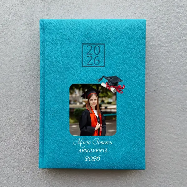 Agenda personalizata 2026 absolvent AP46 DELUXE H, Edolo Turcoaz