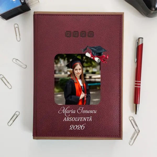 Agenda personalizata 2026 absolvent AP46 DELUXE PREMIUM, Alghero Bordo