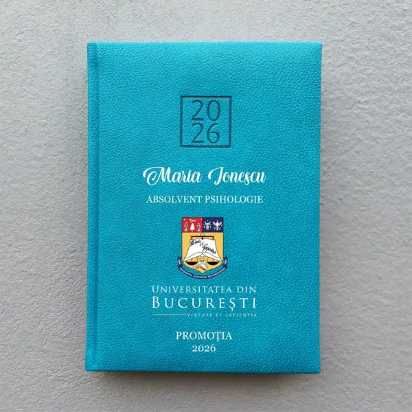 Agenda personalizata 2026 absolvent AP47 DELUXE H, Edolo Turcoaz