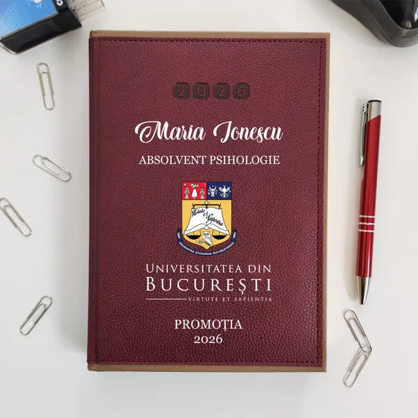 Agenda personalizata 2026 absolvent AP47 DELUXE PREMIUM, Alghero Bordo