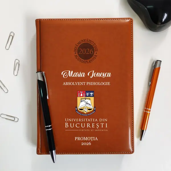 Agenda personalizata 2026 absolvent AP47 DELUXE PREMIUM, Amsterdam Maro