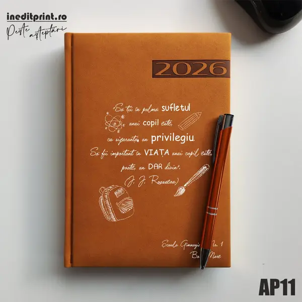 Agenda personalizata 2026 Citat educatie AP11 DELUXE PREMIUM, Teano Maro