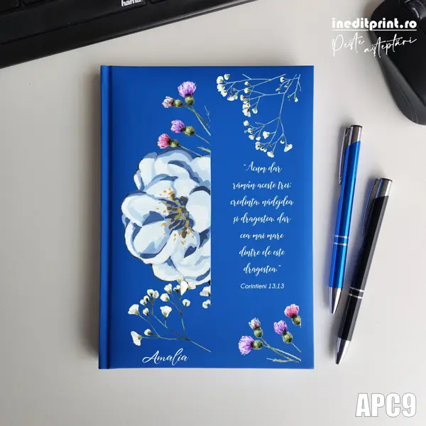 Agenda personalizata 2026 Corinteni 13:13 APC9 NEDATATA RT, ALBASTRU