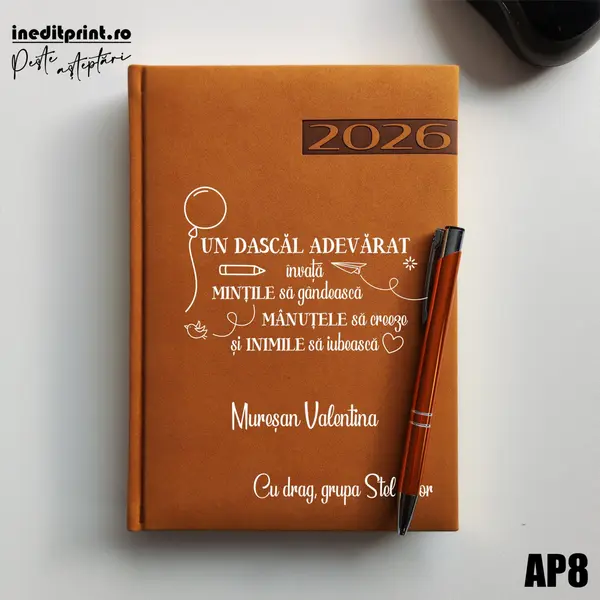 Agenda personalizata 2026 Dascal adevarat AP8 DELUXE PREMIUM, Teano Maro